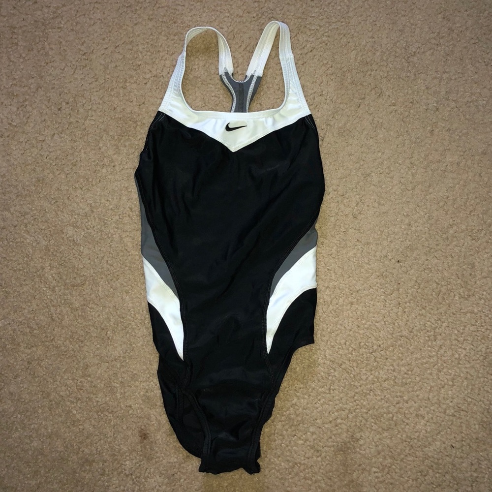 Nike Competitive Black and White Swimsuit